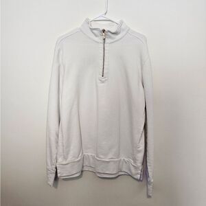 Good Man White 1/4 Zip Sweater